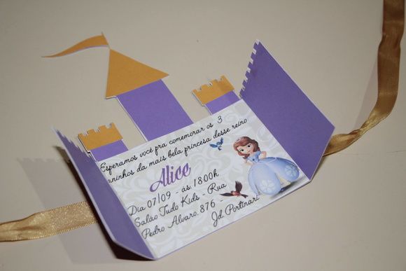 Convite Castelo Princesa Sofia Convite Personalizado Formato Convite Castelo Princesa Sofia Convite Personalizado Formato