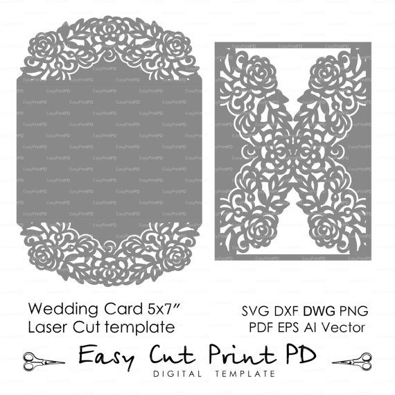 Wedding Invitation Pattern Card 57 Template By Easycutprintpd Wedding Invitation Pattern Card 57 Template By Easycutprintpd