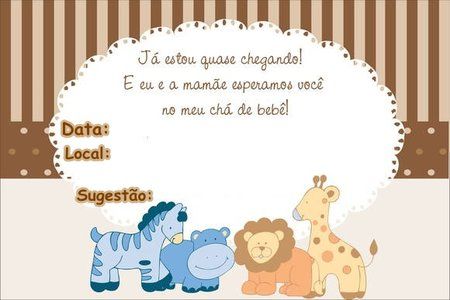 Convites De Chá De Bebê Para Imprimir Convites De Chá De Bebê Para Imprimir