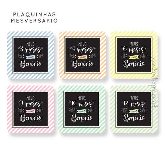 Plaquinhas Para Mesversário, Convite Para Mesversário, Convite 1 Plaquinhas Para Mesversário, Convite Para Mesversário, Convite 1
