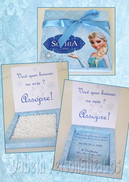 Convite Assopra Frozen Convite Assopra Frozen