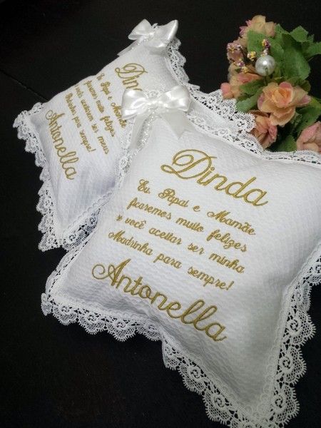 Almofada Personalizada Batizado G Almofada Personalizada Batizado G