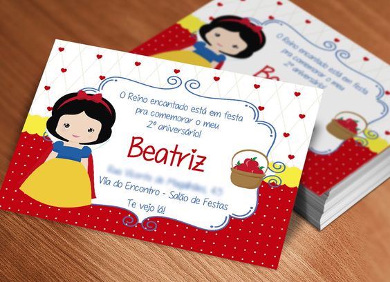 Convite Da Branca De Neve Convite Da Branca De Neve