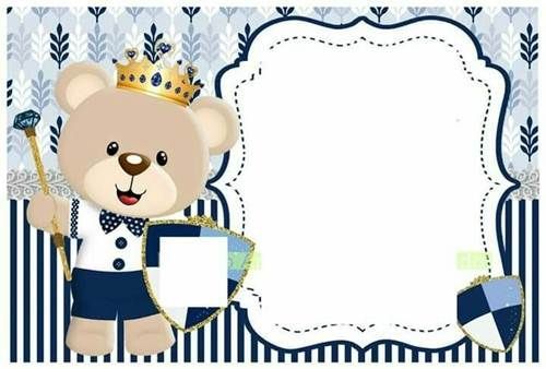 Convite Ursinho PrÃncipe Para Editar E Imprimir Grátis Convite Ursinho PrÃncipe Para Editar E Imprimir Grátis