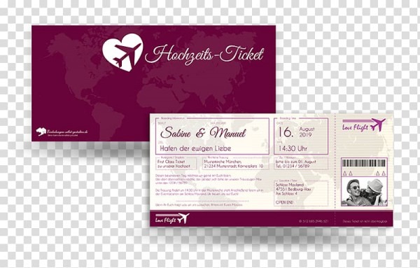 Airline Ticket Boarding Pass Convite, Save The Date Ticket
