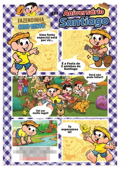 Convite Gibi Chico Bento Fazendinha Convite Gibi Chico Bento Fazendinha