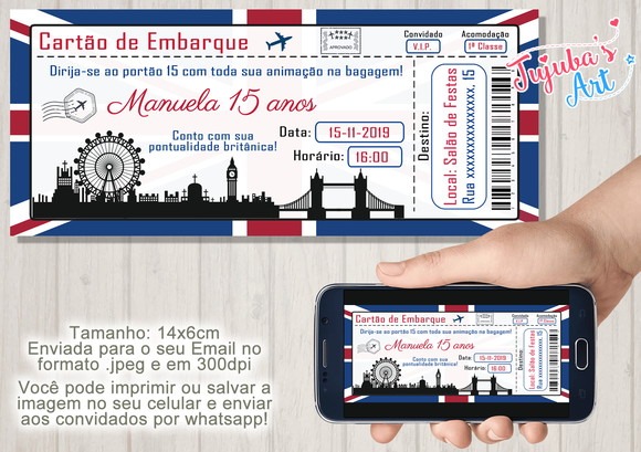 Convite Passaporte Londres Digital Convite Passaporte Londres Digital