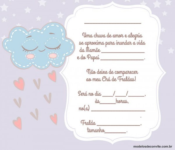 Convite Para Chá De Bebê Virtual +30 Convite Chá De Fraldas Convite Para Chá De Bebê Virtual +30 Convite Chá De Fraldas