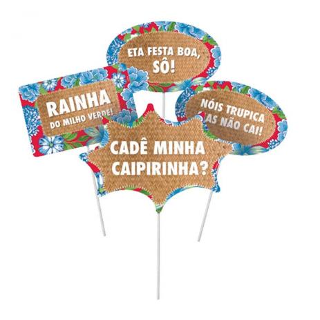 Plaquinhas Frases Divertidas Festa Junina 8 Unidades Cromus Plaquinhas Frases Divertidas Festa Junina 8 Unidades Cromus