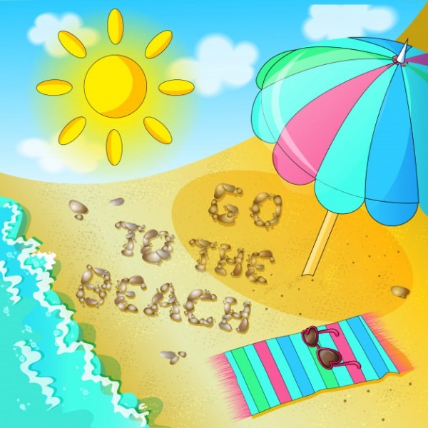 Cartaz Sobre O Tema Da Praia Um Convite Para Vir à Praia Cartaz Sobre O Tema Da Praia Um Convite Para Vir à Praia