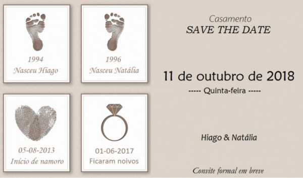 Convite Save The Date Convite Save The Date