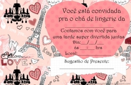 Convites De Chà De Panela Para Imprimir! ) Convites De Chà De Panela Para Imprimir! )