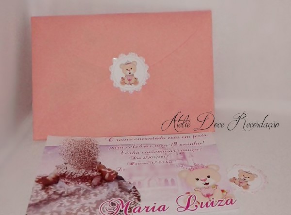 Convite 10x7 Com Envelope + Brinde No Elo7 Convite 10x7 Com Envelope + Brinde No Elo7