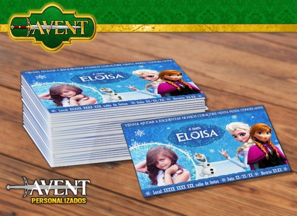 Convite 10x7 Com Envelope Frozen Convite 10x7 Com Envelope Frozen