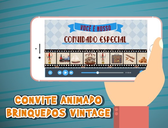 Convite Animado Brinquedos