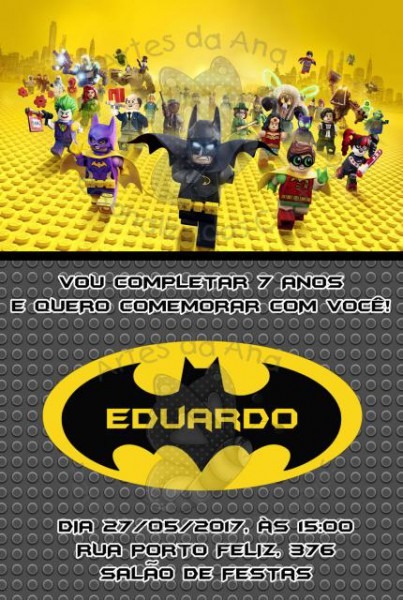 Convite Batman â 40 Ideias E InspiraÃ§Ãµes AdorÃ¡veis Para Sua Festa!