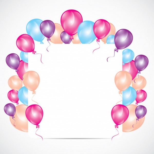 Convite De Aniversário Colorido Com Balões Convite De Aniversário Colorido Com Balões