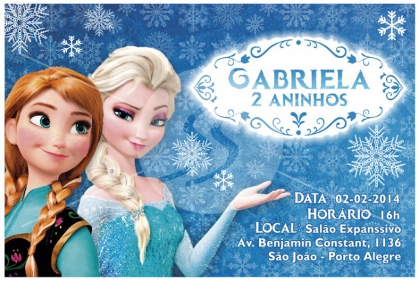 Convite Aniversário Frozen Convite Aniversário Frozen
