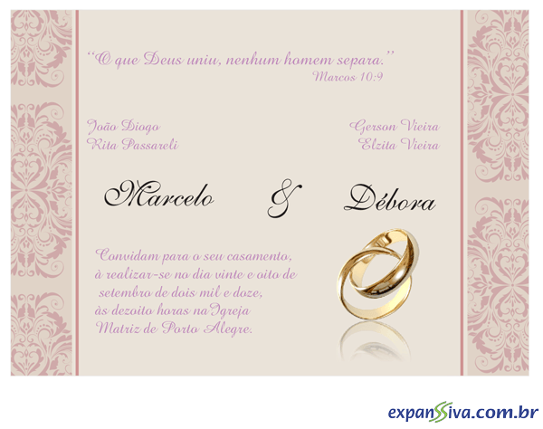 Convites Para Casamento M2686 Convites Para Casamento M2686
