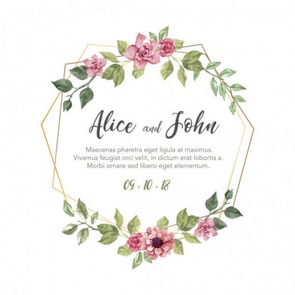 Convite De Casamento Floral