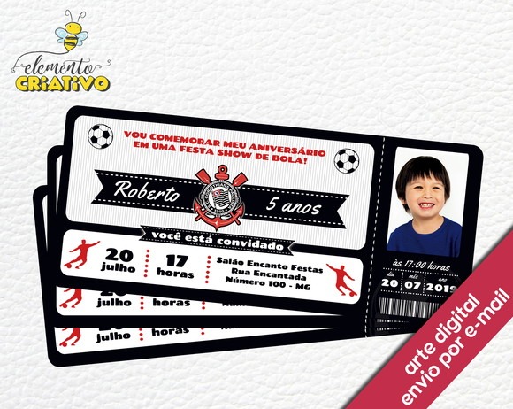 Convite Corinthians Ingresso