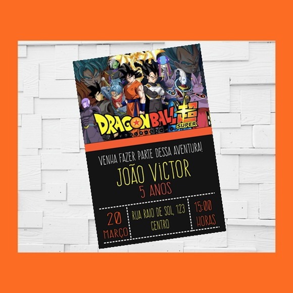 Convite Digital Dragon Ball Z Convite Digital Dragon Ball Z