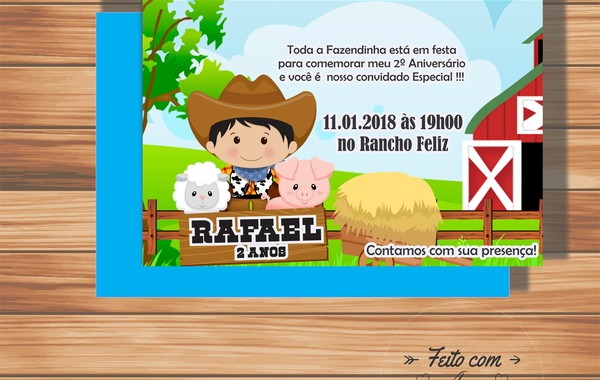 Convite Fazendinha Menino No Elo7 Convite Fazendinha Menino No Elo7