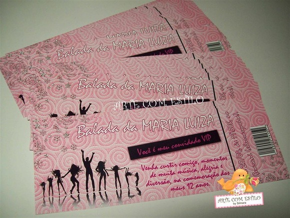 Convite Ingresso Balada Convite Ingresso Balada