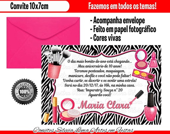 Convite Maquiagem Convite Maquiagem