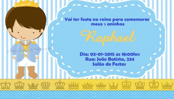 Convite Principe No Elo7 Convite Principe No Elo7