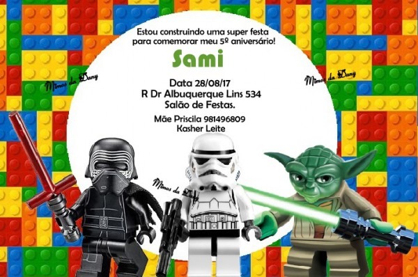 Convite Star Wars Lego No Elo7 Convite Star Wars Lego No Elo7