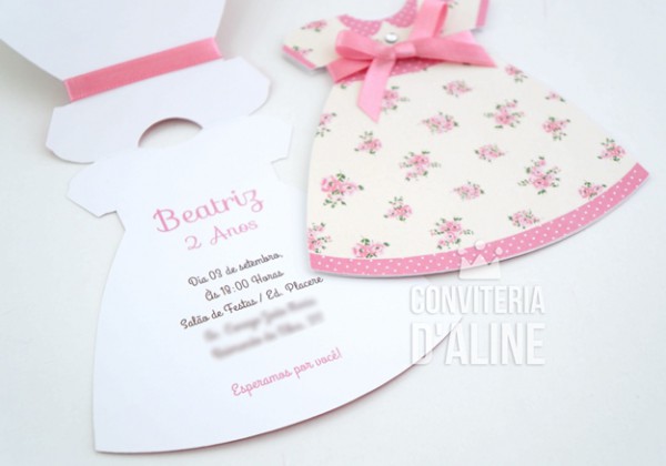 Convite Vestido Boneca De Pano Convite Vestido Boneca De Pano