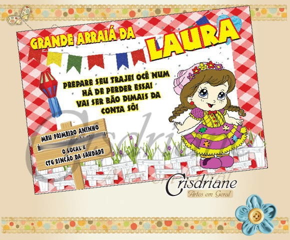 Convite Festa Junina Menina No Elo7 Convite Festa Junina Menina No Elo7