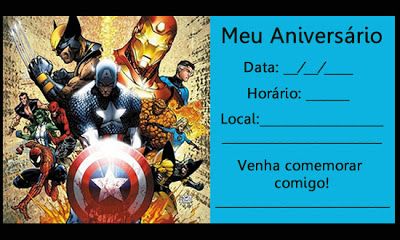 Lindo Convite De Festa Infantil Com Tema De Os Vingadores Lindo Convite De Festa Infantil Com Tema De Os Vingadores