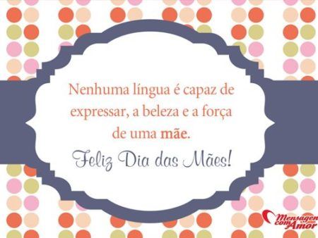Cartão Para O Dia Das Mães Com Frase Bonita Cartão Para O Dia Das Mães Com Frase Bonita