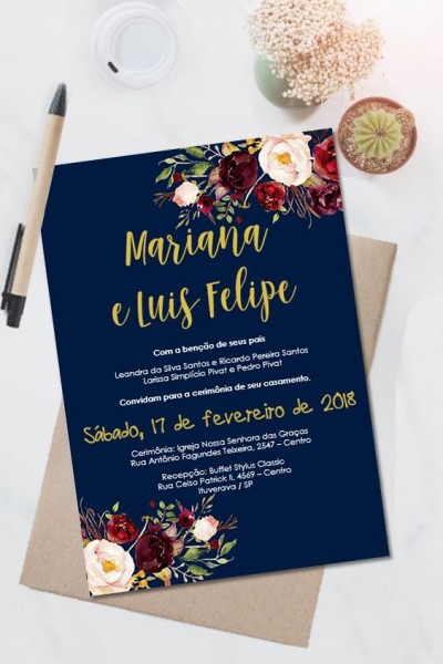 Convite Casamento Azul Marinho Editavel No Word â¡clique No Pin E Convite Casamento Azul Marinho Editavel No Word â¡clique No Pin E