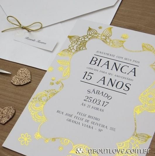 Convite Dourado Convite Dourado