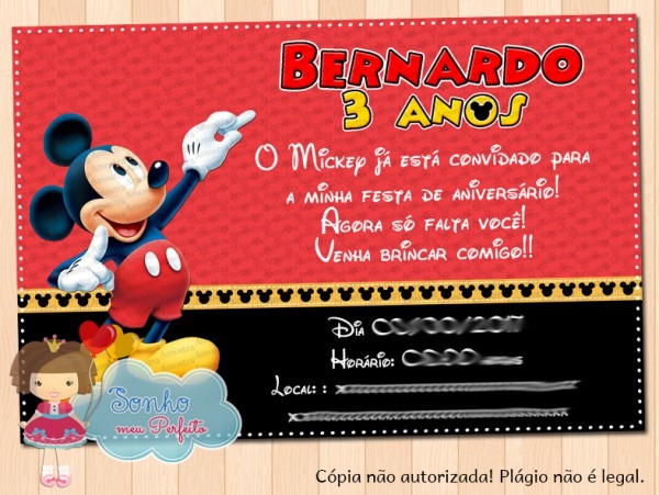 Frases Para Convite De Aniversario De 1 Ano Mickey 6 Â» Happy