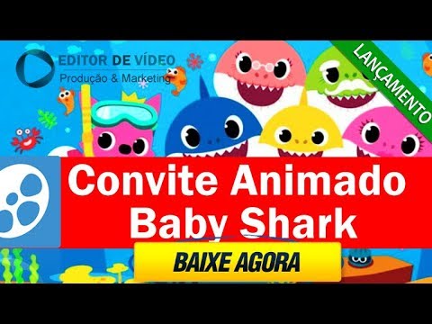 Convite Animado Baby Shark Convite Animado Baby Shark