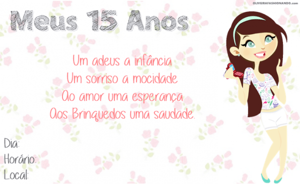 Convites 15 Anos Para Imprimir Convites 15 Anos Para Imprimir