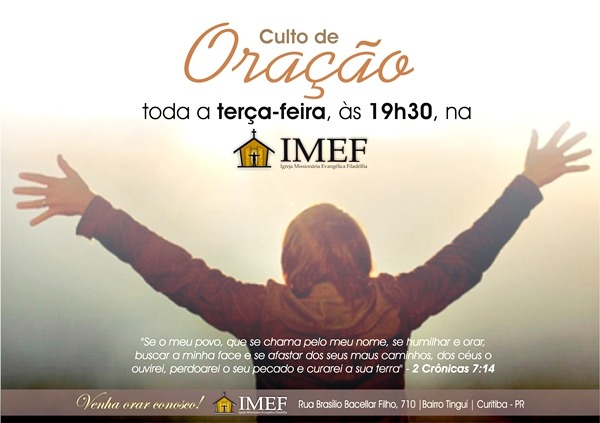 Convite Especial Culto De Oração (testemunho) â Imef Convite Especial Culto De Oração (testemunho) â Imef