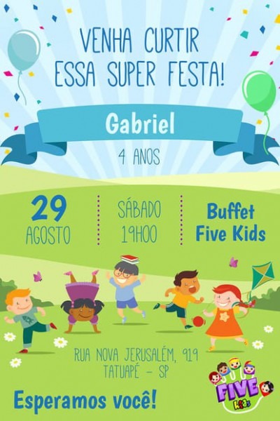 Convite De Aniversário Infantil Convite De Aniversário Infantil