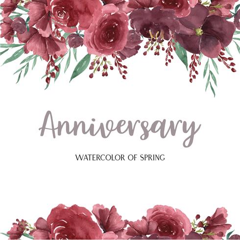Aquarela Floral Com Borda De Quadro De Texto, Exuberante Aquarelle Aquarela Floral Com Borda De Quadro De Texto, Exuberante Aquarelle